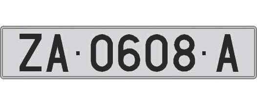 ZA0608A matricula larga