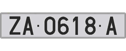 ZA0618A matricula larga