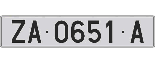 ZA0651A matricula larga