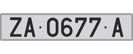 ZA0677A matricula larga