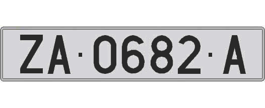 ZA0682A matricula larga