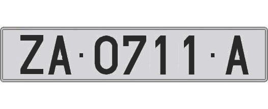 ZA0711A matricula larga