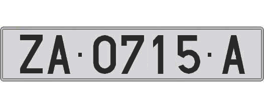 ZA0715A matricula larga