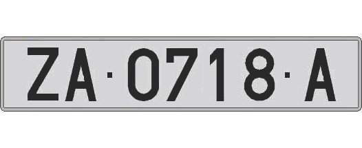 ZA0718A matricula larga