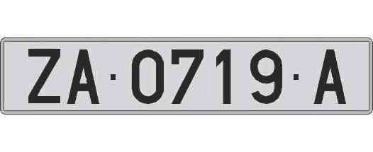 ZA0719A matricula larga