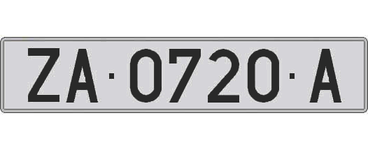 ZA0720A matricula larga