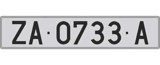 ZA0733A matricula larga