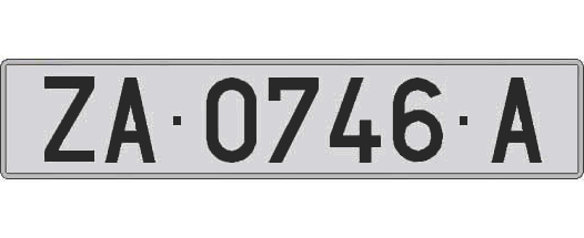 ZA0746A matricula larga