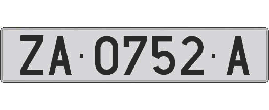 ZA0752A matricula larga