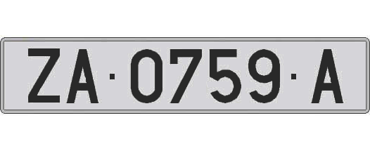 ZA0759A matricula larga