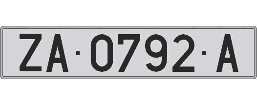 ZA0792A matricula larga