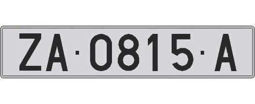 ZA0815A matricula larga