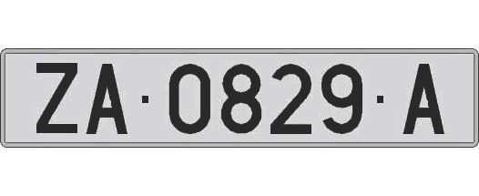 ZA0829A matricula larga