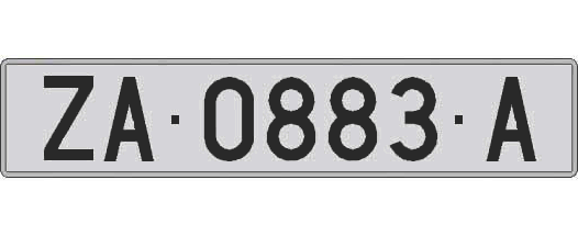 ZA0883A matricula larga