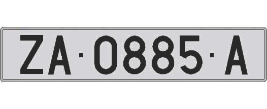 ZA0885A matricula larga