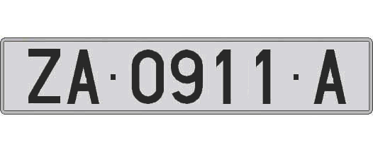 ZA0911A matricula larga