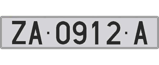ZA0912A matricula larga