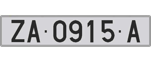 ZA0915A matricula larga