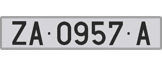 ZA0957A matricula larga