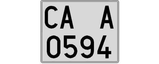 CA0594A matricula cuadrada
