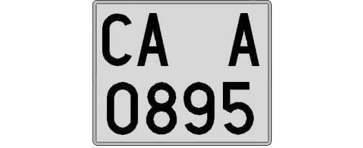 CA0895A matricula cuadrada