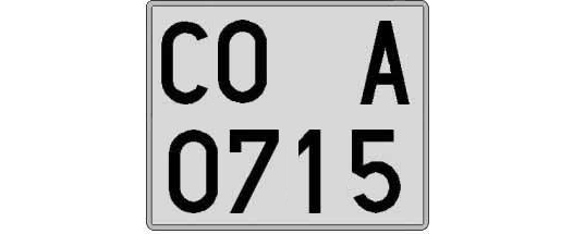 CO0715A matricula cuadrada
