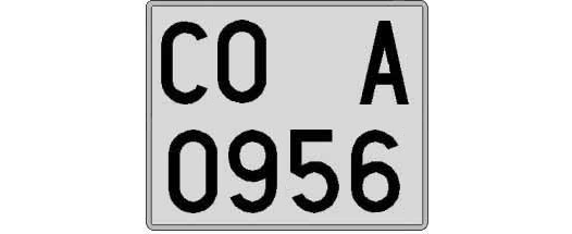 CO0956A matricula cuadrada