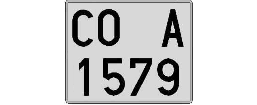 CO1579A matricula cuadrada