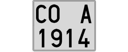 CO1914A matricula cuadrada