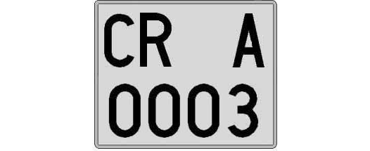 CR0003A matricula cuadrada