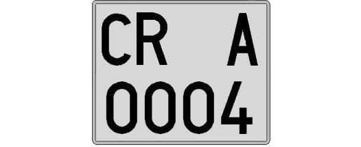 CR0004A matricula cuadrada