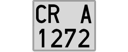 CR1272A matricula cuadrada