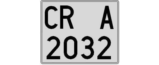 CR2032A matricula cuadrada