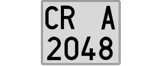 CR2048A matricula cuadrada