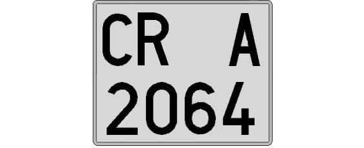 CR2064A matricula cuadrada