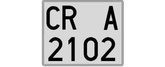 CR2102A matricula cuadrada