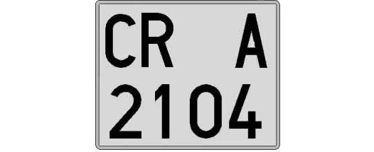 CR2104A matricula cuadrada