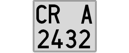 CR2432A matricula cuadrada
