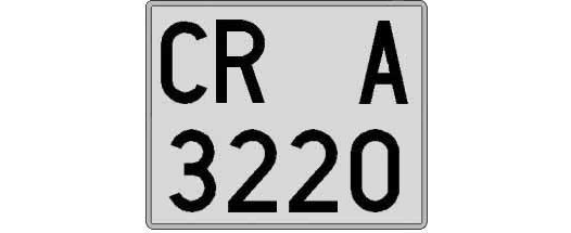 CR3220A matricula cuadrada