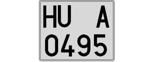 HU0495A matricula cuadrada