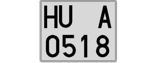 HU0518A matricula cuadrada
