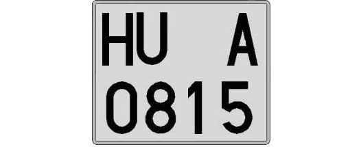 HU0815A matricula cuadrada