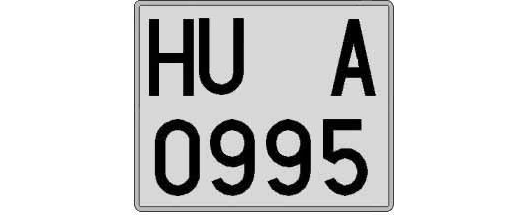 HU0995A matricula cuadrada