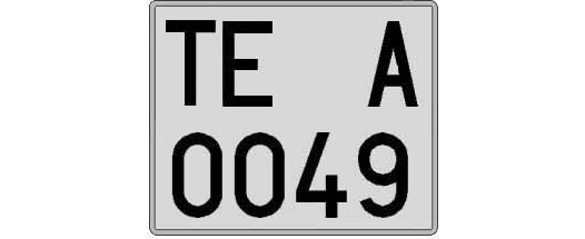 TE0049A matricula cuadrada