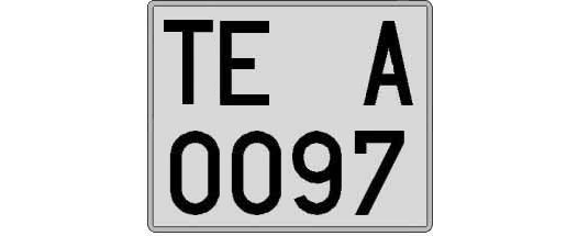 TE0097A matricula cuadrada
