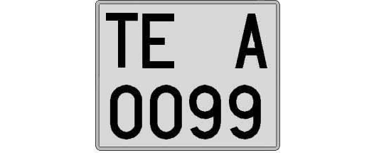 TE0099A matricula cuadrada