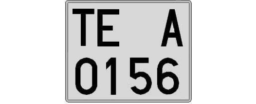 TE0156A matricula cuadrada