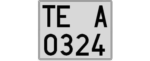 TE0324A matricula cuadrada