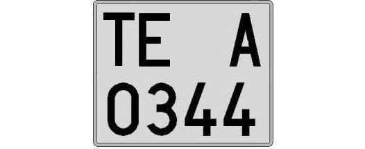 TE0344A matricula cuadrada