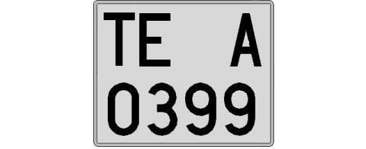 TE0399A matricula cuadrada